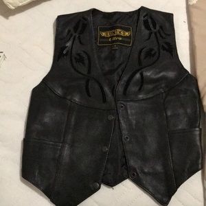 Black Leather Vest